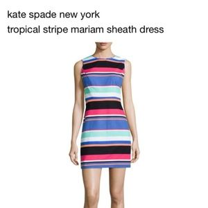 Kate Spade NWT Tropical Stripe Sheath Dress